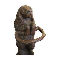 Porte-parapluie de Brienz “Chien debout” en bois sculpté avec …