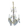 Lustre FLORENCE à cristaux à 5 lumières en bronze zaponné … - Moinat - Lustres, Plafonniers