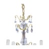 Lustre FLORENCE à cristaux à 5 lumières en bronze zaponné … - Moinat - Lustres, Plafonniers