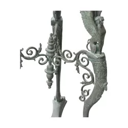 Paire de jardinières tripode en bronze vert de gris de Pompéi,