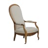 Voltaire model armchair in wood and covered with fabric … - Moinat - Armchairs