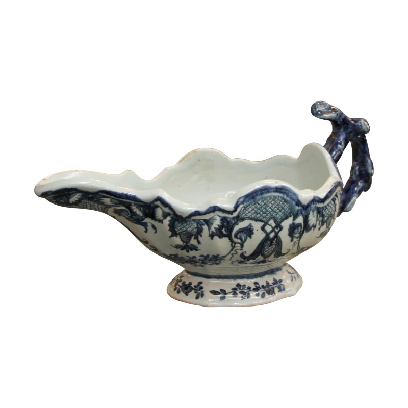 Saucière avec anse, fine en faïence de Delft coloris bleu et … - Moinat - Porcelaine Saucière avec anse, fine en faïence de Delft coloris bleu et … - Moinat - Porcelaine