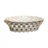 oval earthenware basket imitating basketry, decorated … - Moinat - Chinaware, Porcelain