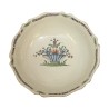 Round earthenware dish or compote, polychrome decoration of a bouquet … - Moinat - Chinaware, Porcelain