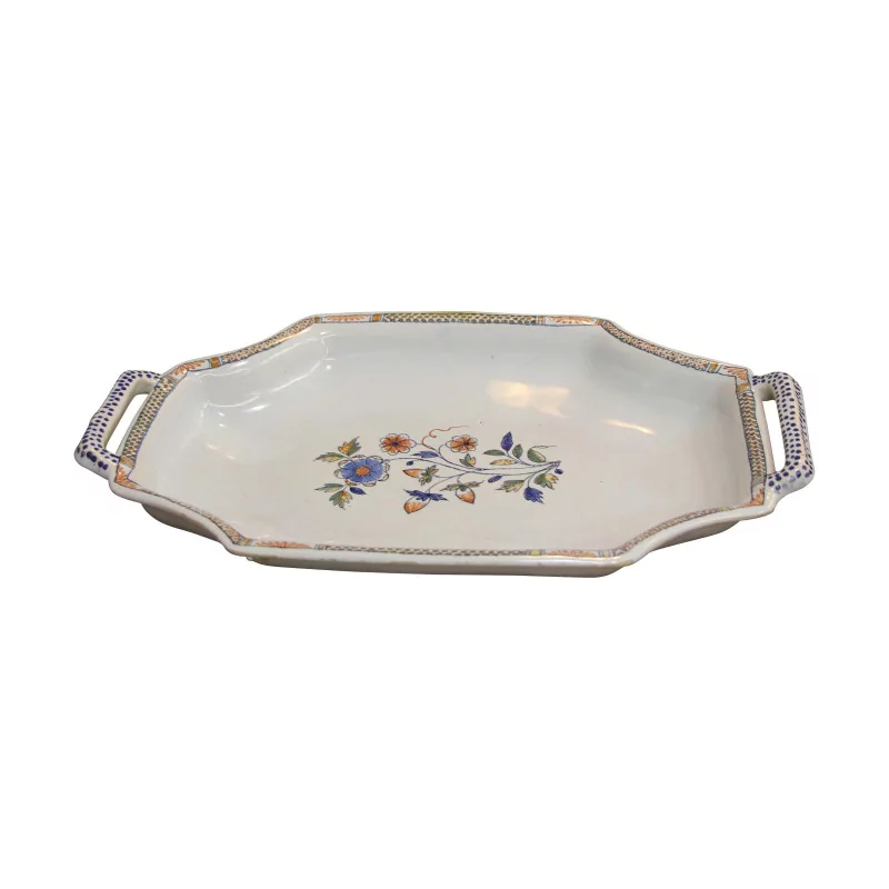 Bannette (Plat) en faïence de Sincery, de forme octogonale … - Moinat - Porcelaine