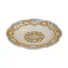 Earthenware dish with contoured edge with painted decoration. France (Lyons), … - Moinat - Chinaware, Porcelain