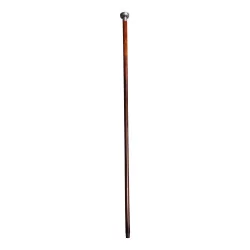 Cane with silver metal knob and clock system or …