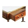 Console (desserte) en bois d'acajou flammé monté sur chêne, … - Moinat - Consoles, Dessertes, Dos de canapé