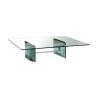 Grande table basse de salon en verre,  modèle Roche Bobois, - Moinat - Tables de salon