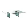 Large glass coffee table, Roche Bobois model, - Moinat - Coffee tables