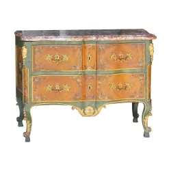 Venetian chest of drawers in painted wood, 3 drawers without key, …
