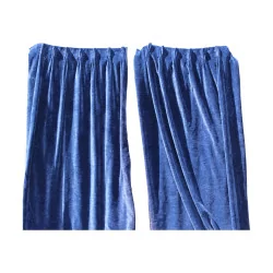 Pair of curtains with Flemish pleated hooks, blackout,