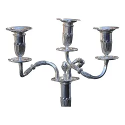 Paire de chandeliers en argent (2.110 kg) Papus et Dautun,