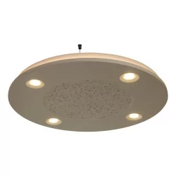 Over-equipped ceiling light in white staff (plaster), model …