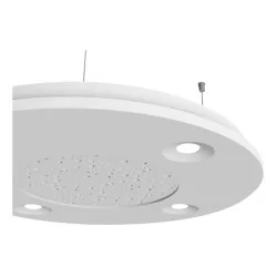 Over-equipped ceiling light in white staff (plaster), model …