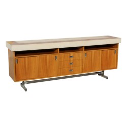 Enfilade Vintage de bureau avec plateau cuir alcantara coloris …