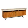 Vintage office sideboard with alcantara leather top … - Moinat - Buffet, Bars, Sideboards, Dressers, Chests, Enfilades