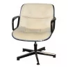 desk chair in cream white alcantara leather, … - Moinat - Armchairs