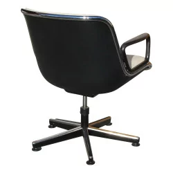 desk chair in cream white alcantara leather, …