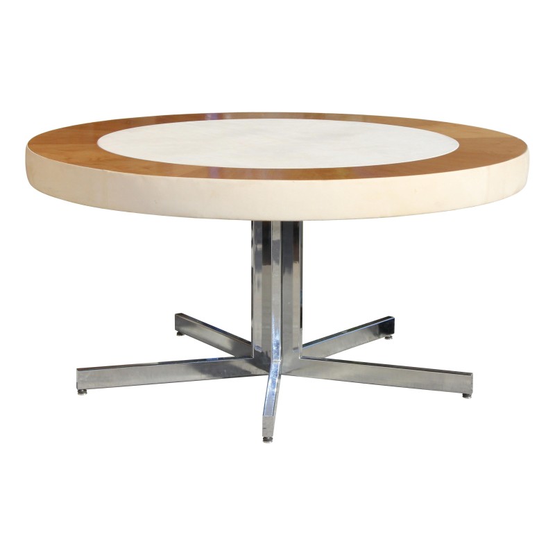 Modern round conference table with wooden top … - Moinat - Dining tables Modern round conference table with wooden top … - Moinat - Dining tables