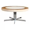 Table de conférence Moderne ronde avec plateau en bois de … - Moinat - Tables de salle à manger