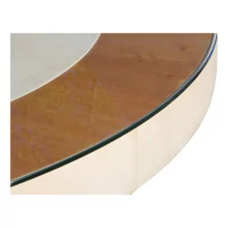 Table de conférence Moderne ronde avec plateau en bois de …