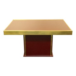 Vintage-Esszimmerset aus rot lackiertem Holz und