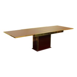 Vintage-Esszimmerset aus rot lackiertem Holz und