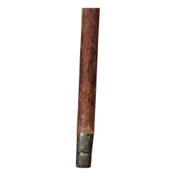 Canne en bois avec pommeau tête de chien en argent 800. 20ème