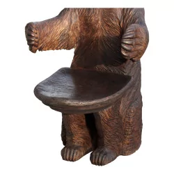 熊扶手椅 Brienz 椴木座椅，雕刻而成
