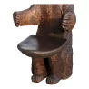 Fauteuil Ours siège de Brienz en bois de tilleul, sculpté et - Moinat - VE2022/3