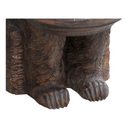 Bear armchair Brienz seat in linden wood, carved and