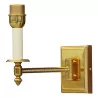 Articulated old gold wall lamp with E27 socket without lampshade. - Moinat - Wall lights, Sconces