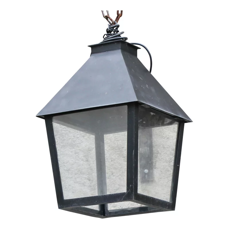 Square outdoor lantern, manufactured in the workshops - Moinat - Chandeliers, Ceiling lamps
