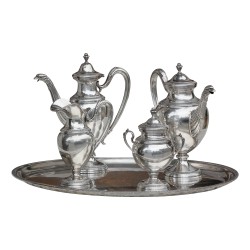 800er Silber Teeservice inklusive: 1 Tablett (1.100kg), …
