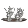 800 silver tea service including: 1 tray (1,100kg), … - Moinat - Silverware