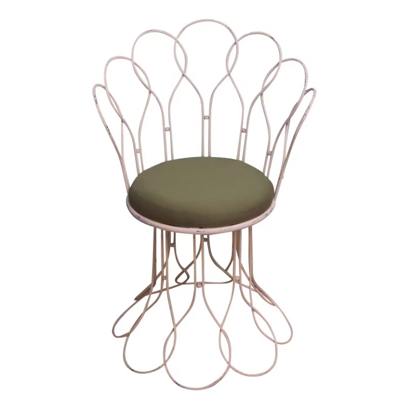 Chaise en métal modèle Toscane avec assise recouvert de tissu - Moinat - ShadeFlair