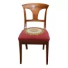 套 6 把 Directoire 椅子，带棕榈叶，胡桃木…… - Moinat - VE2022/1