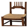 Nursing chair in walnut wood and straw seat. Swiss, … - Moinat - Chairs