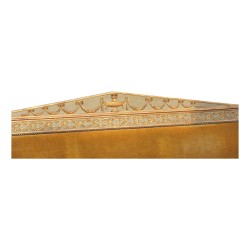 3-Sitzer-Empire-Sofa aus vergoldetem und geschnitztem bemaltem Holz, im