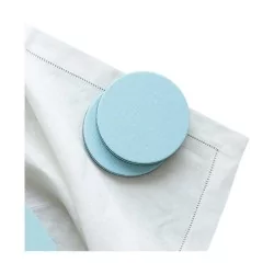 Set mit 8 Untersetzern (D10 cm) aus blauem Canvas in …