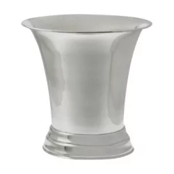 Champagne bucket or flowerpot in silver metal