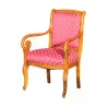 Sessel im Louis-Philippe-Stil mit Gestell, mit Stoff bezogen - Moinat - Armlehnstühle, Sesseln