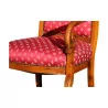 Sessel im Louis-Philippe-Stil mit Gestell, mit Stoff bezogen - Moinat - Armlehnstühle, Sesseln