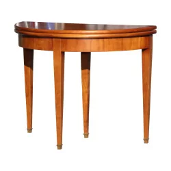Directoire style half-moon table in cherry wood with …