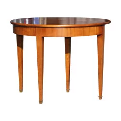 Table demi-lune de style Directoire en bois de merisier avec …