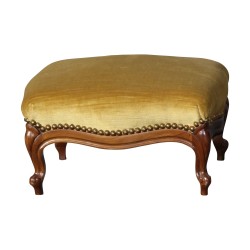 Repose - pied de style Louis XV recouvert de velours …
