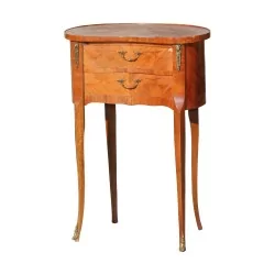 Chevet de style Louis XV Rognon en bois de rose et …