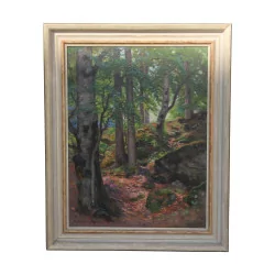 Oil painting on canvas signed lower left Fritz Edouard...