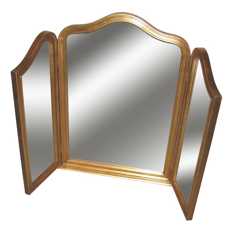 Triptych in gilded wood. - Moinat - Mirrors Triptych in gilded wood. - Moinat - Mirrors